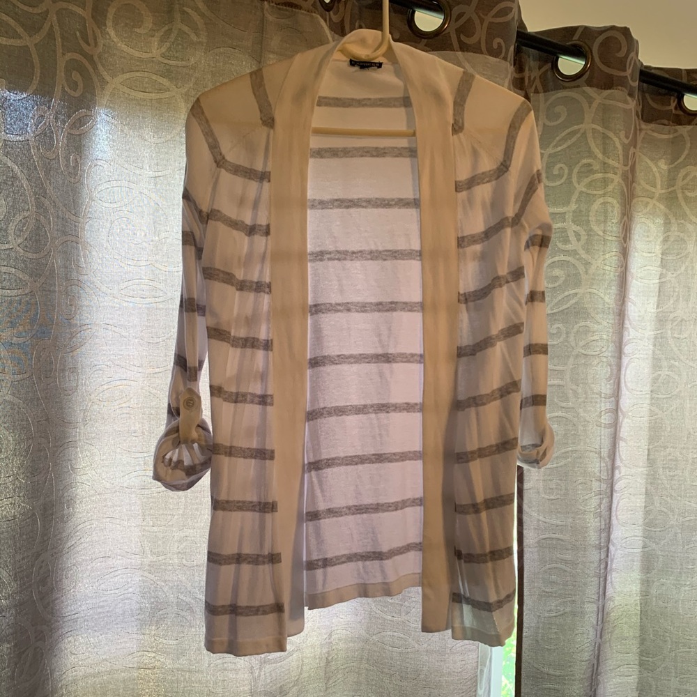 Express grey stripe cardigan